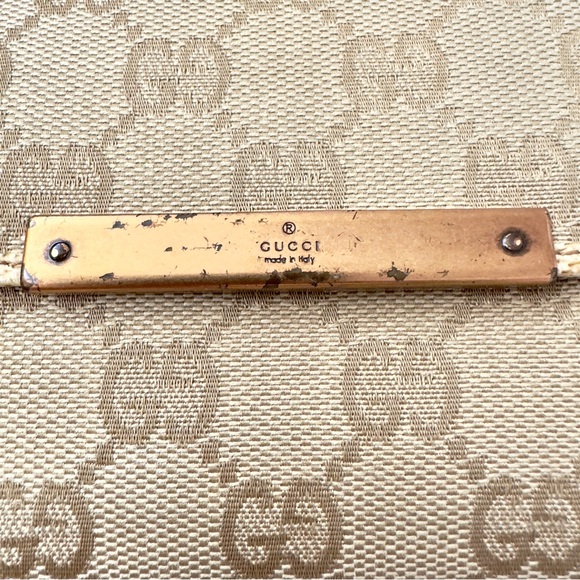 Gucci Canvas and Leather Monogram GG Bifold Wallet Vintage Authentic Classic - Picture 10 of 11